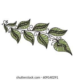 Beautiful branch. Vector illustration.