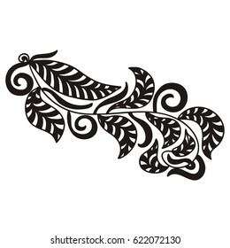 Beautiful branch. Vector illustration.