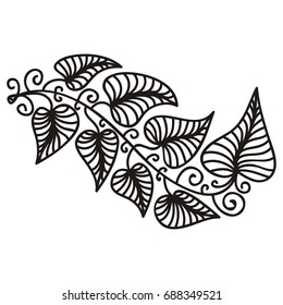 Beautiful branch. Vector illustration.