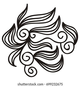 Beautiful branch. Vector illustration.