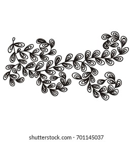 Beautiful branch. Vector illustration.