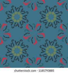 Beautiful branches elegant seamless floral motif pattern, stylized flowers organic print, vector ornate background. Vintage floral stylized organic seamless fabric print vector with flowers, twigs.
