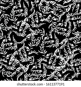 Beautiful branches of plants overlapping each other
