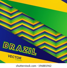 Beautiful Brazil colors concept card colorful pattern texture vector illustration