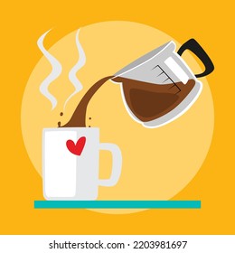 Beautiful Breakfast Banner Design Illustration Vector