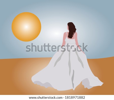  beautiful bride in the desert