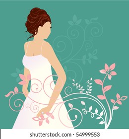 Beautiful bride flourish , diamond ring