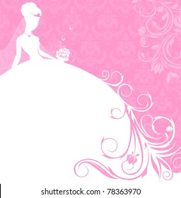 beautiful bride in pink banner