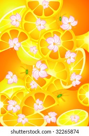 Beautiful bright background from tropical fruit