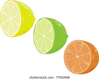 Beautiful bright background from tropical fruit