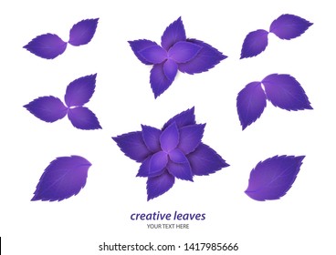 Beautiful bright creative background with leaves and space for text. Design for advertising, brochures, flyers, modern promotion. Vector illustration