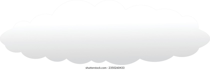 A beautiful and bright designed cloud vector on transparent background