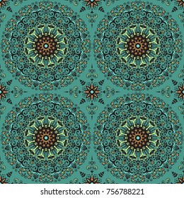 Beautiful bright ethnic pattern. Vector seamless pattern.
