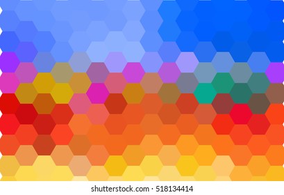 Beautiful Bright Geometric Background with Rainbow Stripes. Vector Faceted Pattern. Vibrant Spectrum Polygonal Texture.