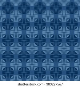 Beautiful Bright Geometric Pattern with Blue Circles. Background Vector Illustration for Design.