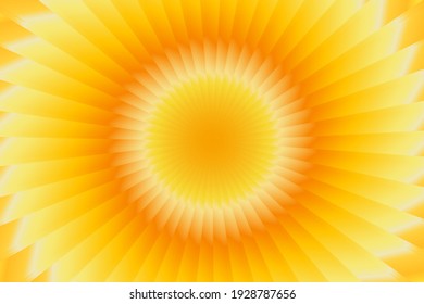 Hermoso fondo luminoso de rayas redondeadas de color dorado