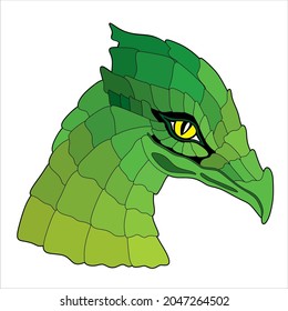 hermoso vector de dragón verde brillante