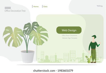 Beautiful Bright Green Website Page Template