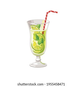 beautiful bright juicy cartoon delicious cocktails illustration
