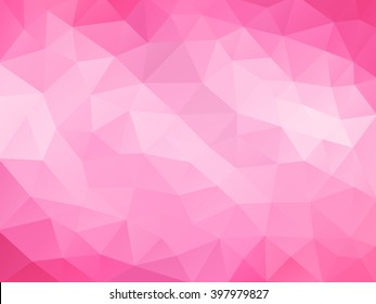 Beautiful bright pink abstract mosaic polygonal background 