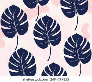 Beautiful bright Seamless pattern vector tropical floral, print design, print , exotic wallpaper, textile, fabric. Vintage Palm Tree Pattern in vector graphic, tropical background pattern .
