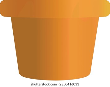 A beautiful and bright vector design cray pot on transparent background