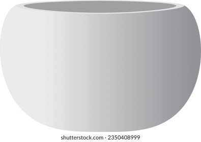A beautiful and bright vector design gray pot on transparent background