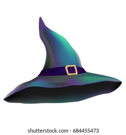 Beautiful bright vector illustration. Witch's Mystic Hat