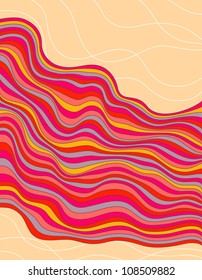Beautiful bright wave. Abstract background. Vector