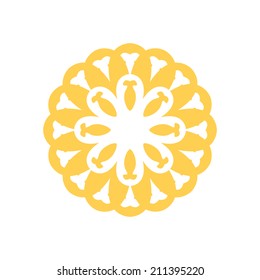 beautiful bright yellow flower vector unusual