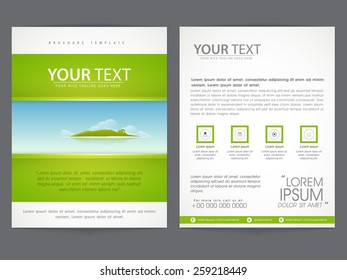 Beautiful brochure, flyer or template design based on Ecological concept, Including front and back page presentation. 