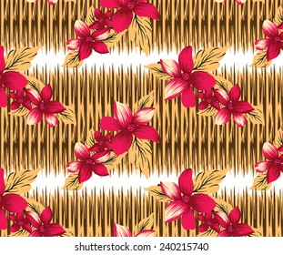 beautiful brown background with red bouquet.