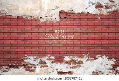 Beautiful brown block brick wall pattern texture background.