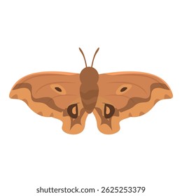 Beautiful brown eyed butterfly spreading its wings ready for flight