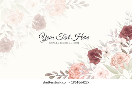  Beautiful brown flower background with soft flowers
