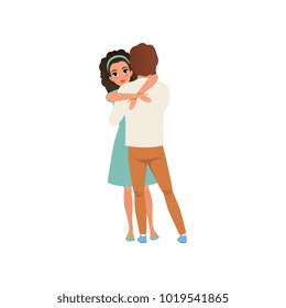 Mother Child Mom Hugging Her Daughter Stock Vector (Royalty Free ...