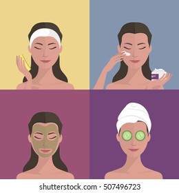 Beautiful Brunette Woman on a Spa Day