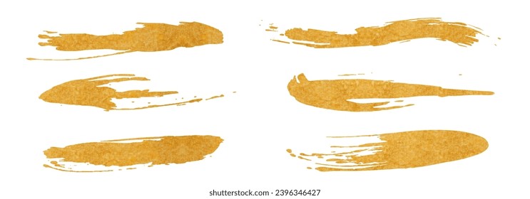 Beautiful brush strokes with golden texture