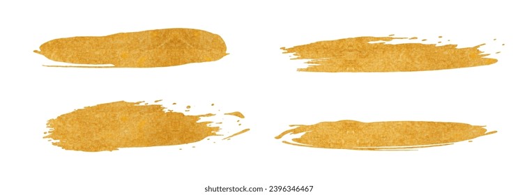 Beautiful brush strokes with golden texture