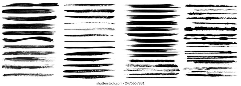 Beautiful Brush vector collection. Grunge Elements - Brush strokes, ink paint brush, grunge lines.