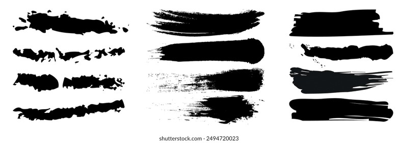 Beautiful Brush vector collection. Grunge Elements - Brush strokes, ink paint brush, grunge lines.