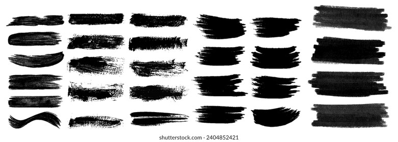 Beautiful Brushes vector collection. Grunge Elements - Brush strokes, ink paint brushes, grunge lines. Rectangle text box for social media and network. vector	