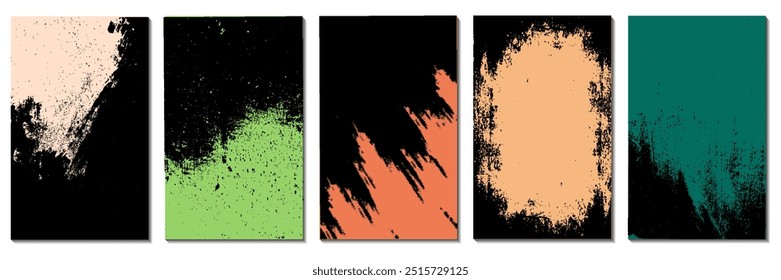 Beautiful Brushes vector collection. Grunge Elements - Brush strokes, ink paint brushes, grunge lines. Rectangle text box for social media and network. vector.
