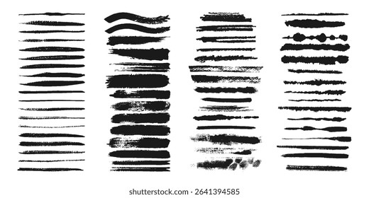 Beautiful Brushes vector collection. Grunge Elements - Brush strokes, ink paint brushes, grunge lines. Rectangle text box for social media and network. vector	