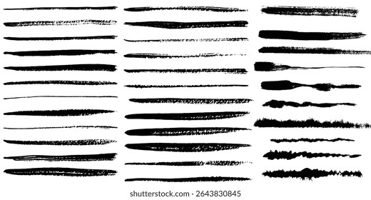 Beautiful Brushes vector collection. Grunge Elements - Brush strokes, ink paint brushes, grunge lines. Rectangle text box for social media and network. vector	