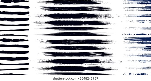 Bela coleção de vetor escovas. Elementos Grunge - traçados de pincel, pincéis de tinta, linhas grunge. Caixa de texto Retângulo para mídia social e rede. vetor	