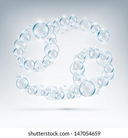 beautiful bubbles arrow of soap