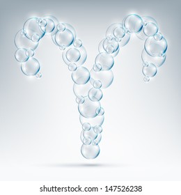 beautiful bubbles arrow of soap
