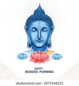 Beautiful buddha purnima celebration card background