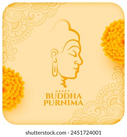 beautiful buddha purnima or vesak day festive background vector